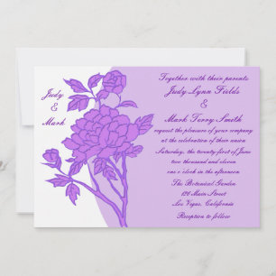 Invitation Mariage Personnalisé Fleur Violet