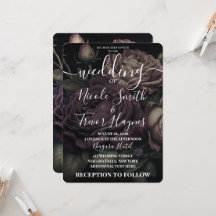 Mariage personnalisé rose poussiéreuse violet fonc