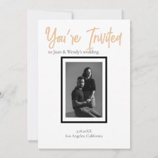 Invitation Mariage Personnalisé Simple Classe Minimaliste
