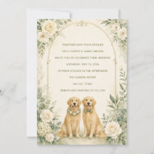 Mariage Personnalisé Vert Sauge Golden Retriever I
