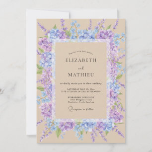 Invitation Mariage Pervenche Lilas Pâle Wisteria