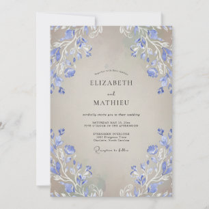Invitation Mariage Pervenche Wisteria Taupe