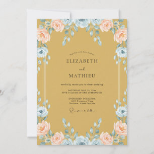Invitation Mariage Pétale d'Abricot Ocre