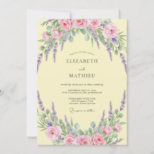 Invitation Mariage Pétale de Lilas Poussiéreux Beurre