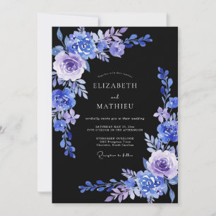 Invitation Mariage Pétale de Pervenche Plum