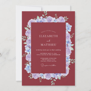 Invitation Mariage Pétale Pervenche Bordeaux