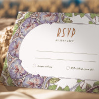 Mariage Pétunia violet RSVP Insérer Vintage Nouvea