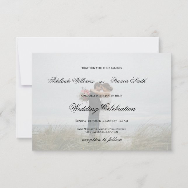 Invitation mariage photo (Devant)
