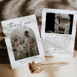 Invitation Mariage photo Arch Script moderne<br><div class="desc">Il s'agit d'un élégant mariage moderne merci modèle avec une belle police de calligraphie et un design minimaliste. Modifiez la plupart du libellé et toutes les couleurs. // Pour les articles correspondants, visitez la collection "ALICE" dans le magasin Sincerely By Nicole Zazzle. * Si vous aimez ce design mais ne...</div>