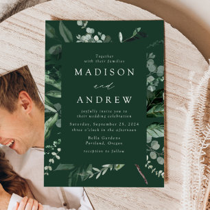 Invitation Mariage Photo avec une végétation Abondante