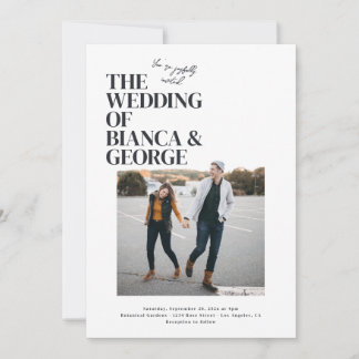 Invitation Mariage photo Belmont