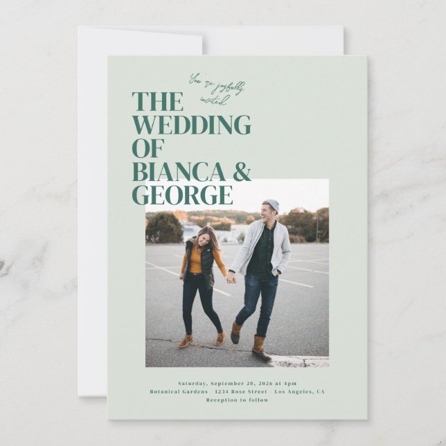 Invitation Mariage photo Belmont (Devant)