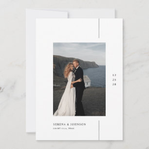 Invitation Mariage photo Bohème Minimaliste
