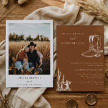 Mariage Photo Boots Western Minimaliste Country