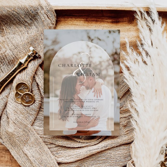 Invitation Mariage photo classique élégant (Créateur téléchargé)