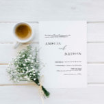 Invitation Mariage photo contemporain simple et moderne<br><div class="desc">Invités Invitations à votre mariage avec ce faire-part de mariage personnalisable typographique simple,  qui dispose d'une police classique. La photo au verso de la carte peut être changée ou enlevée entièrement si elle est préférée. Ce faire-part de mariage est parfait pour toute saison.</div>