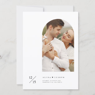 Invitation Mariage photo d'arch simple minimaliste moderne