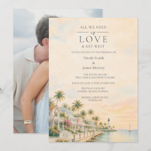 Invitation Mariage photo de destination Love and Key West