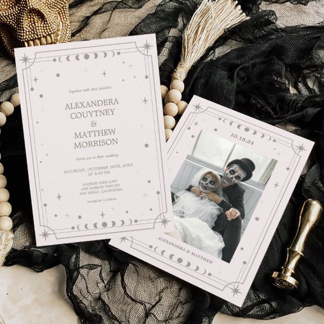 Invitation Mariage photo de la nuit étoilée céleste (Créateur téléchargé)