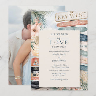 Invitation Mariage photo de Love et Key West
