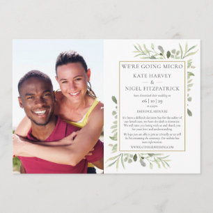 Invitation Mariage Photo de Micro Végétal Réduit