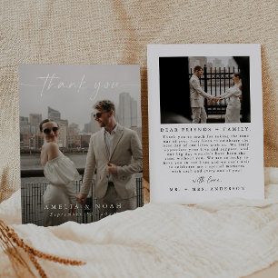 Invitation Mariage photo de script élégant moderne