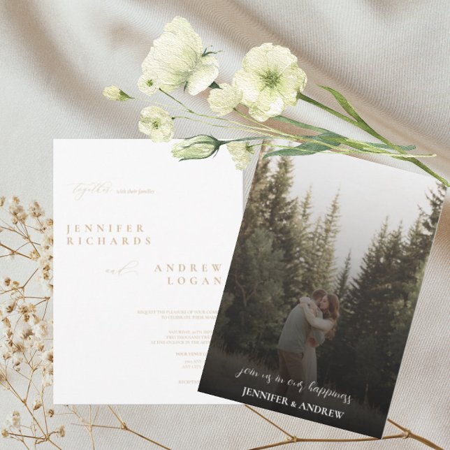 Invitation Mariage photo de script simple (Créateur téléchargé)