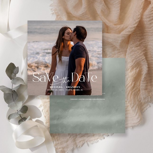 Invitation Mariage photo de typographie moderne (Créateur téléchargé)