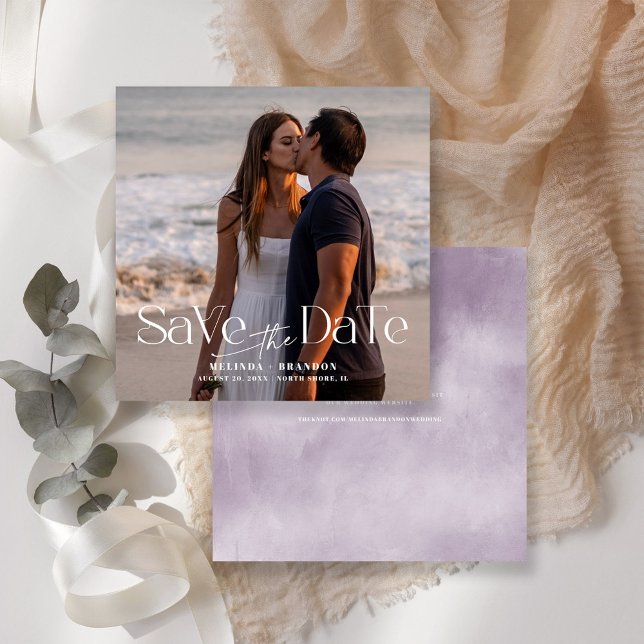 Invitation Mariage photo de typographie moderne (Créateur téléchargé)