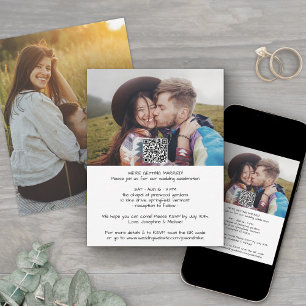 Invitation Mariage photo décontracté moderne tout-en-un QR RS