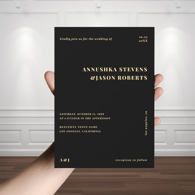 Invitation Mariage photo défraîchi géométrique minimaliste no (Créateur téléchargé)