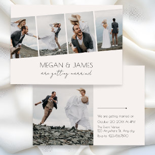 Invitation mariage photo design minimaliste moderne