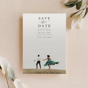 Invitation Mariage photo double face minimal Enregistrer la d