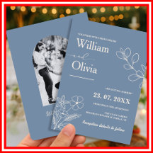 Mariage photo Dusty Blue Fleur sauvage