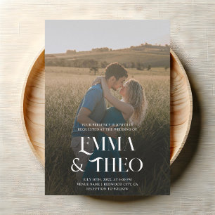 Invitation Mariage photo élégant