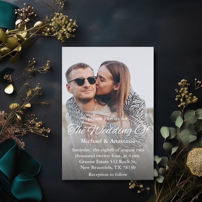 Invitation mariage photo élégant minimaliste (Créateur téléchargé)