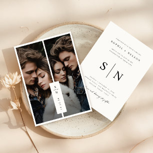 Invitation Mariage photo Elegant Moderne