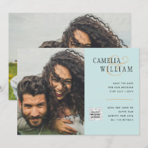 Mariage photo en verre marin Inviter QR Code Enreg