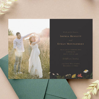 Invitation Mariage photo Fleur sauvage Leander