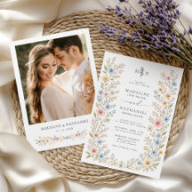 Mariage photo floral aquarelle de fleurs sauvages