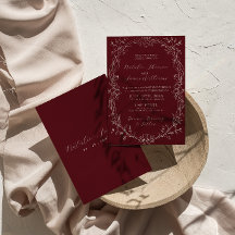 Mariage Photo Floral Bourgogne Élégant Vieille For