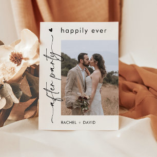 Invitation Mariage photo Heart Script Elopement