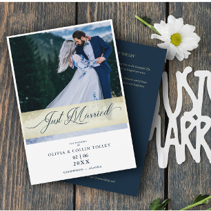 Invitation Mariage Photo Juste Marié Mains Citation Lettre
