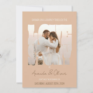 Invitation Mariage photo Letting Love Story