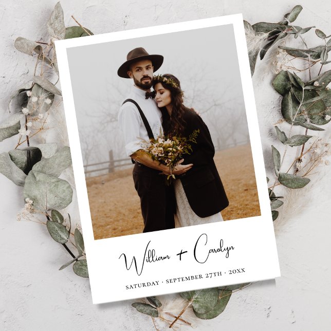 Invitation Mariage photo minimal simple et élégant (Créateur téléchargé)