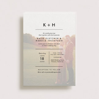 Invitation Mariage photo minimaliste