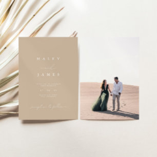 Invitation Mariage photo minimaliste Dusty