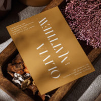 Mariage photo minimaliste jaune moutarde + code QR