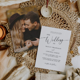 Invitation Mariage photo minimaliste moderne