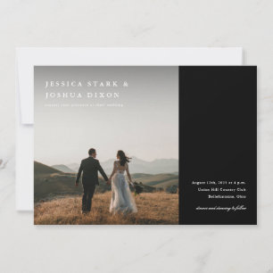 Invitation Mariage photo minimaliste moderne